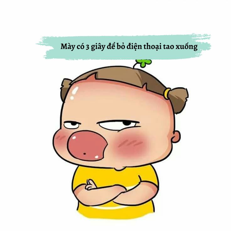 Mày có 3 giây để bỏ điện thoại tao xuống